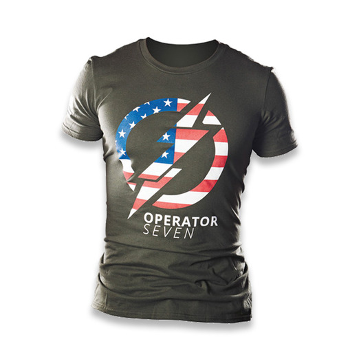 TOPS Operator 7 marškinėliai, žalia