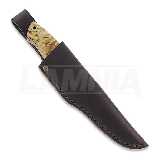 Нож Brisa Trapper 95, N690 Scandi, curly birch