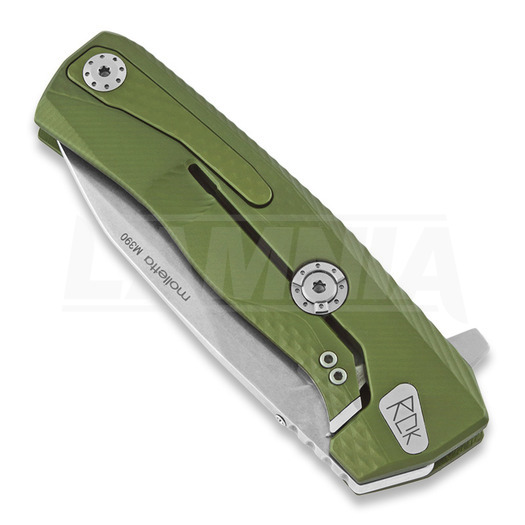 Πτυσσόμενο μαχαίρι Lionsteel ROK Aluminium, od green, LAMNIA EDITION ROKAGSW