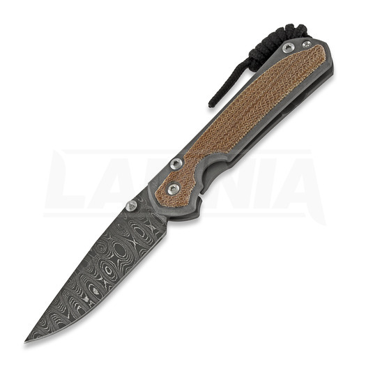 Couteau pliant Chris Reeve Sebenza 31, small, natural micarta damascus ladder S31-1216
