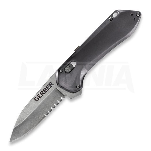 Gerber Highbrow Pivot Lock A/O Gray folding knife, combo edge 1519