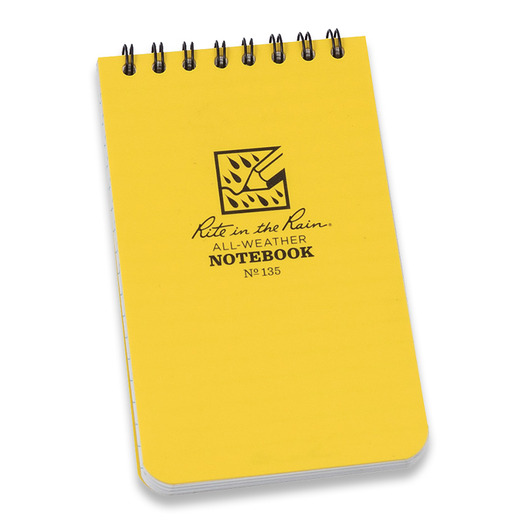 Rite in the Rain Top Spiral Notebook 3 x 5, amarelo