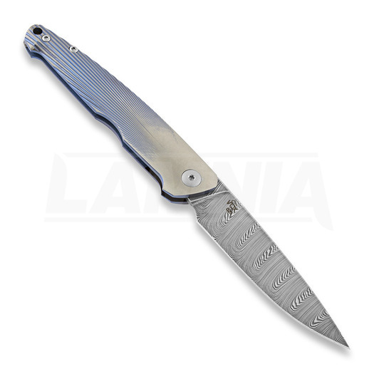 Viper Key Damascus 折り畳みナイフ, titanium blue/bronze VA5976D3BL