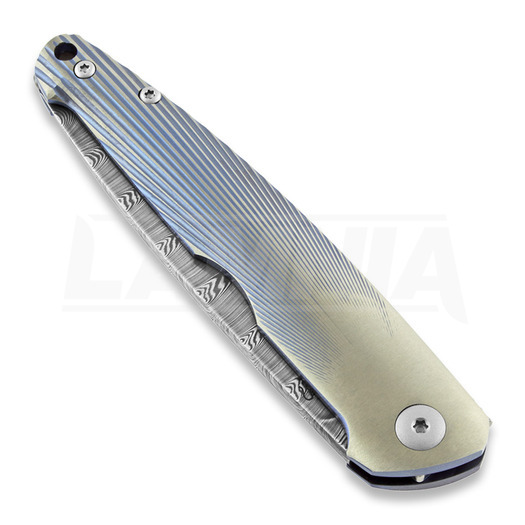 Viper Key Damascus foldekniv, titanium blue/bronze VA5976D3BL