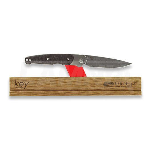 Viper Key Damascus folding knife, bronze carbon fiber VA5978FCB