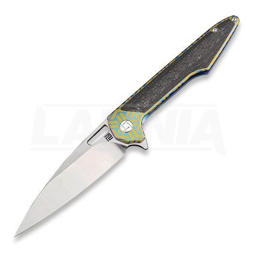 Artisan Cutlery Archaeo Framelock vouwmes, Gold/Blue