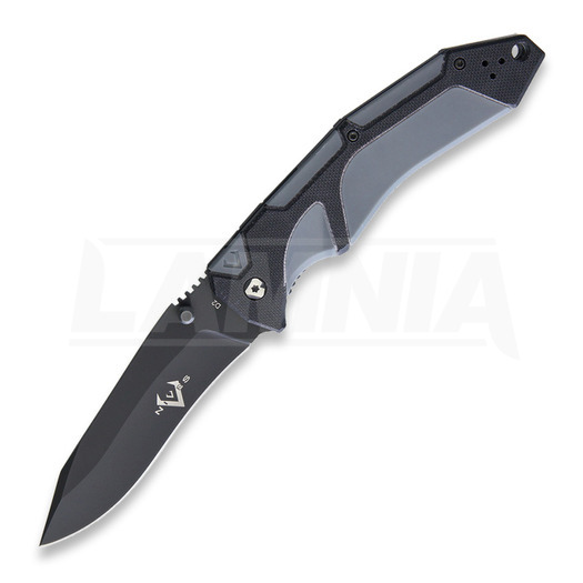 V Nives Fractal Linerlock A/O 折り畳みナイフ, 黒