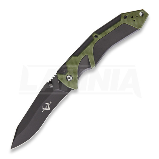 V Nives Fractal Linerlock A/O 折り畳みナイフ, 緑
