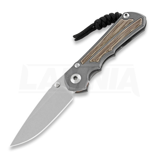 Chris Reeve Inkosi Taschenmesser, small, natural micarta canvas, drop point SIN-1014