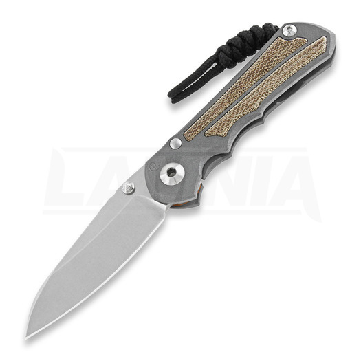 Couteau pliant Chris Reeve Inkosi, small, natural micarta canvas, insigno SIN-1030