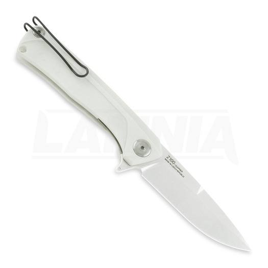 Πτυσσόμενο μαχαίρι ANV Knives Z100 Plain edge, G10, λευκό
