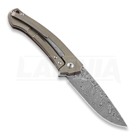 MKM Knives Arvenis Damasteel foldekniv, bronze MKFX01DL