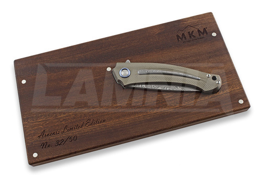 MKM Knives Arvenis Damasteel sulankstomas peilis, bronze MKFX01DL