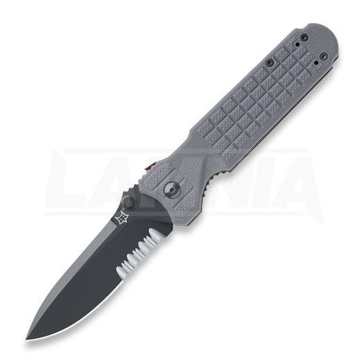 Fox Predator 2 folding knife, grey, combo edge FX-446GRS