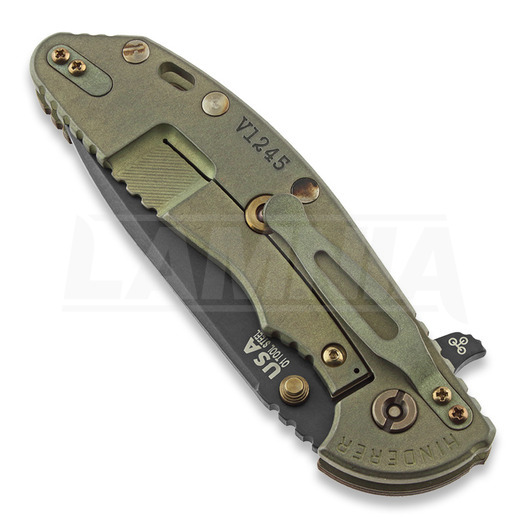 Hinderer XM-24 4.0 Tri-Way Spearpoint vintage folding knife, textu walnut