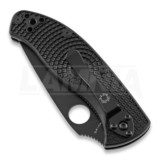 Spyderco Tenacious Lightweight Black Blade folding knife, combo edge C122PSBBK
