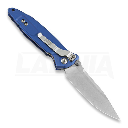 Microtech Socom Elite S/E-M Stonewash fällkniv, blå 160-10BL