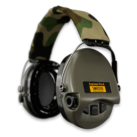Sordin Supreme Pro-X LED earmuffs, Hear2, Camo band, GEL, green 75302-X-07-S