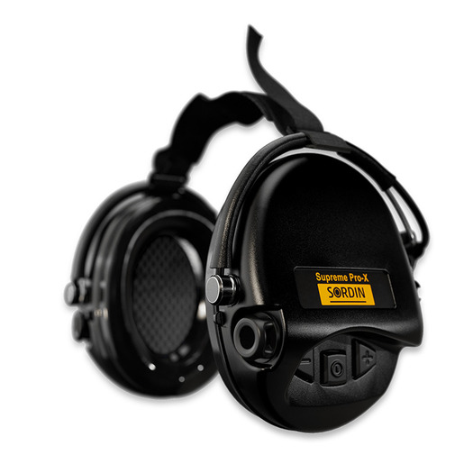 Sordin Supreme Pro-X Neckband earmuffs, Hear2, black 76302-X-02-S