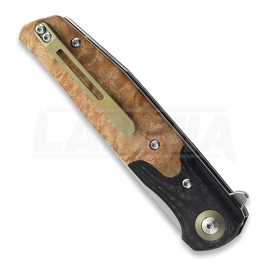 Bestech Ascot foldekniv, lightburl wood G19D