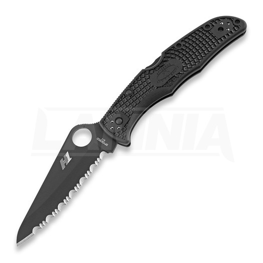 Spyderco Pacific Salt 2 folding knife, spyderedge, black C91SBBK2