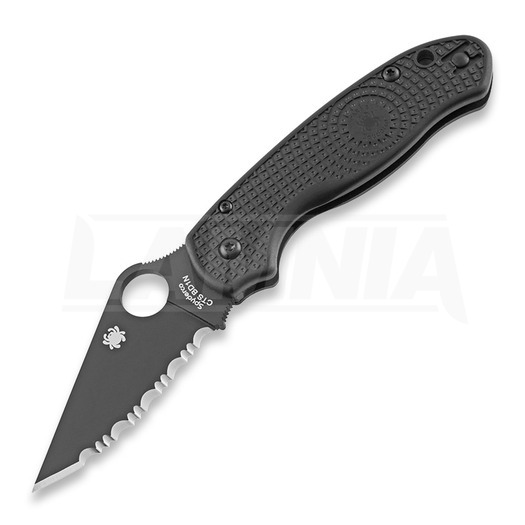 Spyderco Para 3 Lightweight folding knife, spyderedge, black C223SBBK