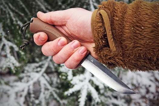 Rokka Korpisoturi knife, coyote with Ulticlip