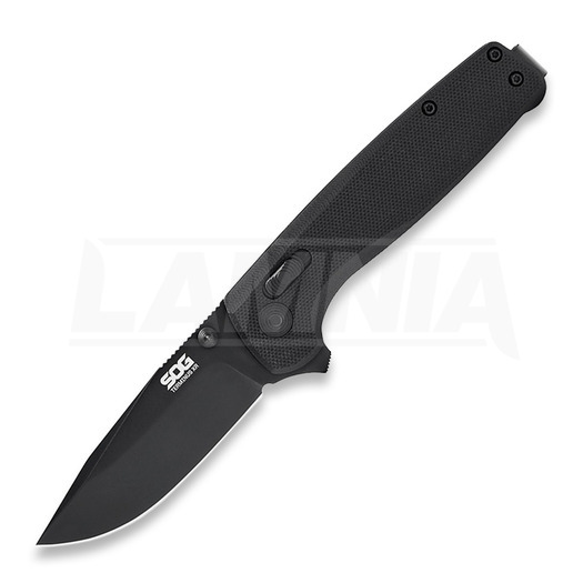 SOG Terminus XR G10 折り畳みナイフ, 黒 SOG-TM1027-BX