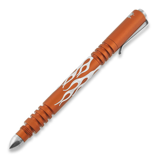 Hinderer Investigator Pen Flames tactical pen, matte orange