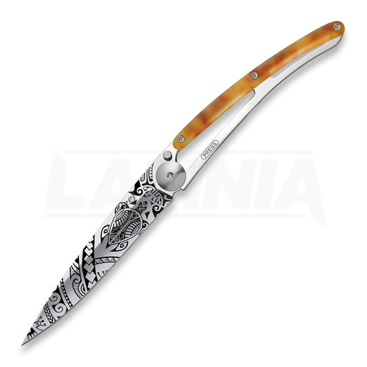 Deejo Tattoo Linerlock 37g Polynesia סכין מתקפלת