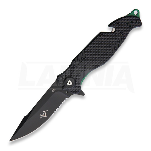 V Nives TGL Trailblazer folding knife, black, combo edge
