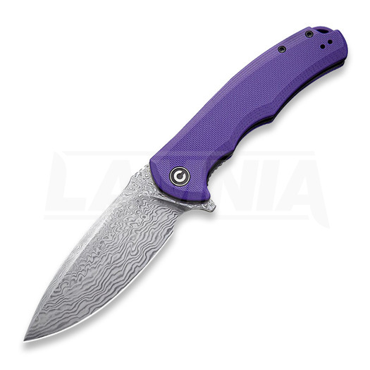 CIVIVI Praxis Damascus folding knife, purple C803DS-2