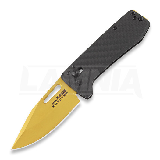 SOG Ultra XR Carbon Fiber Gold folding knife SOG-12-63-02-57