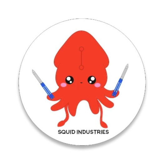 Squid Industries Squiddly the Kawaii Squid Sticker