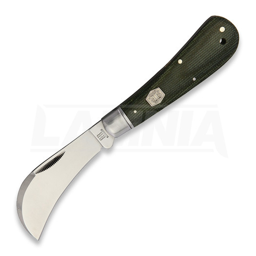 Перочинный нож Rough Ryder Hawkbill Green Micarta