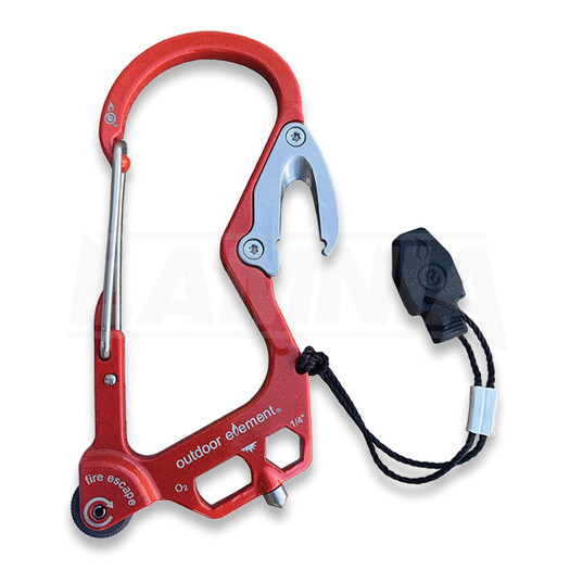 Outdoor Element Fire Escape Carabiner, rot