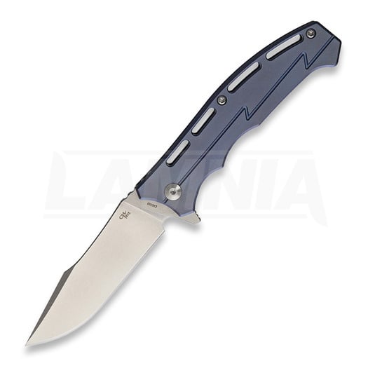 Couteau pliant CH Knives Lightweight Modified Clip Point, bleu