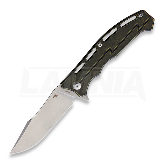 CH Knives Lightweight Modified Clip Point folding knife, bronze