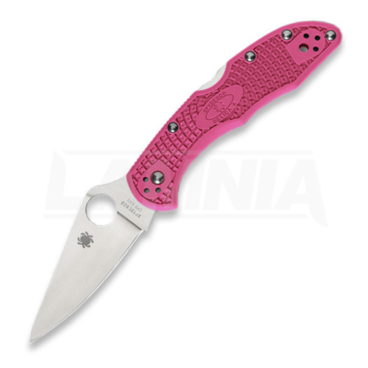 Πτυσσόμενο μαχαίρι Spyderco Delica 4, FRN, Flat Ground, pink C11FPPNS30V