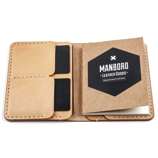 Manboro Passport Wallet, Tan