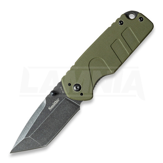Smith's Sharpeners Campaign Linerlock folding knife, olive drab