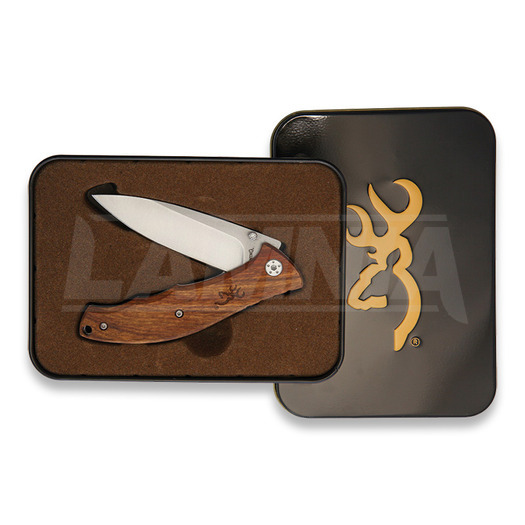 Browning Wood Linerlock with Tin folding knife