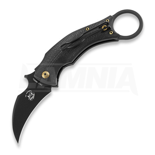 Bastinelli Black Bird folding knife, bronze screws custom
