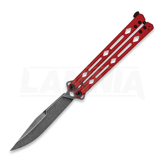 Kershaw Lucha Blackwashed butterfly knife, red 5150RDBW