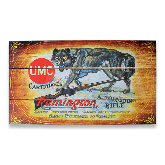 Remington UMC Cartridges Wolf Wood Sign