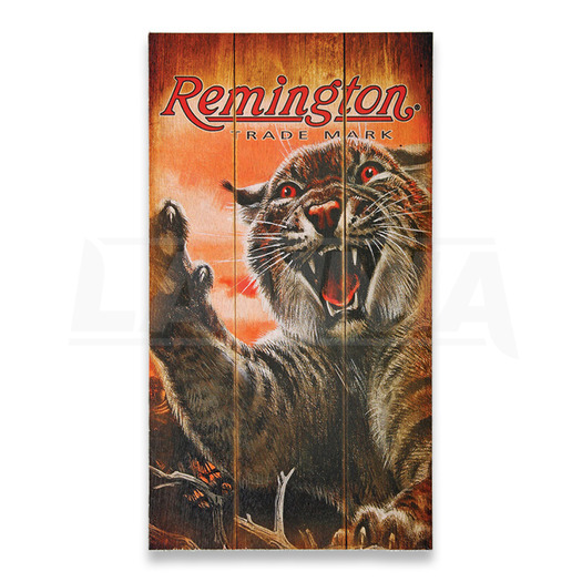 Remington Bobcat Wood Sign