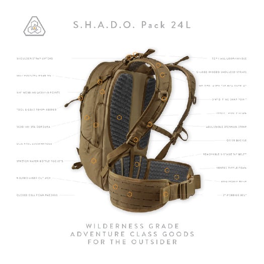 Рюкзак Prometheus Design Werx S.H.A.D.O. Pack 24L - All Terrain Brown