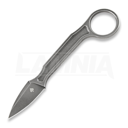 Bastinelli Spade knife, dark stonewashed, lasered