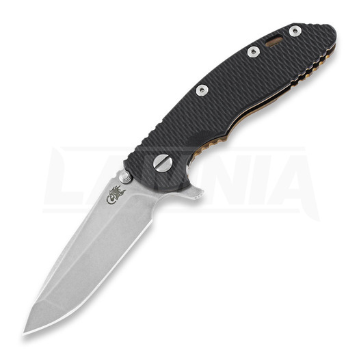 Hinderer 3.5 XM-18 Spanto Tri-Way Stonewash Bronze folding knife, black