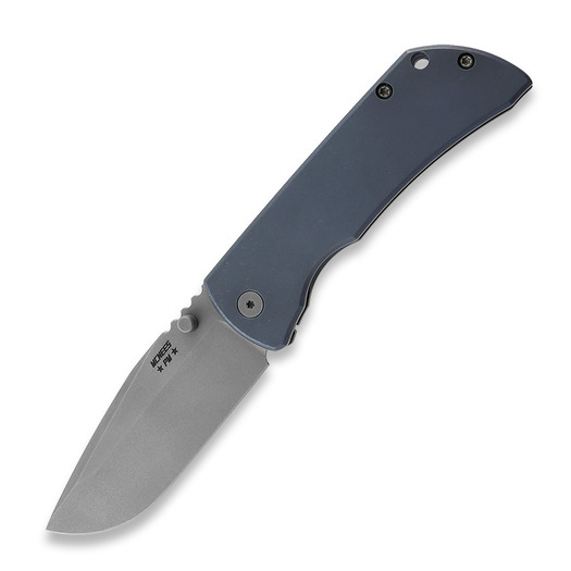 McNees Custom Knives MAC2 3.5 - Matte SW - Blue folding knife